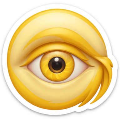 Thin Yellow swirl around an eye  sticker