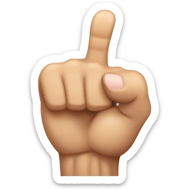 bare arm pointing finger sticker