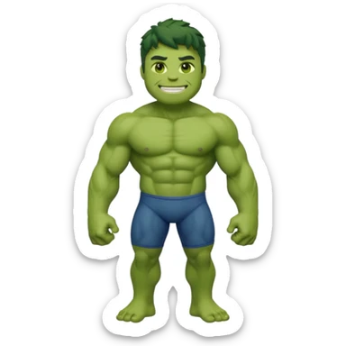 Hulk with full body emoji style sticker