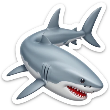 Shark with red shoes sticker