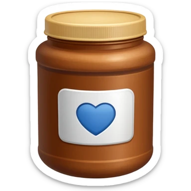 Brown protein container spreadable  sticker