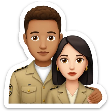 tefi valenzuela and josh king madrid sticker