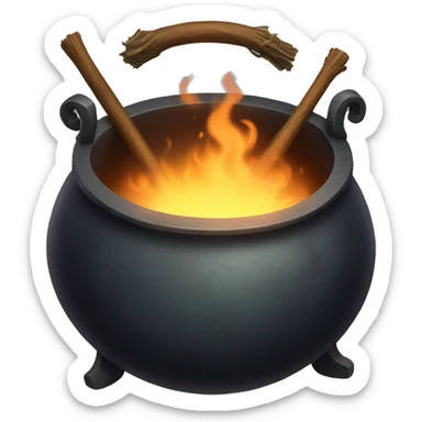 witch's cauldron sticker