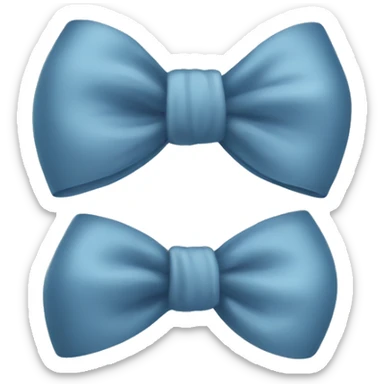 Gray blue bow sticker