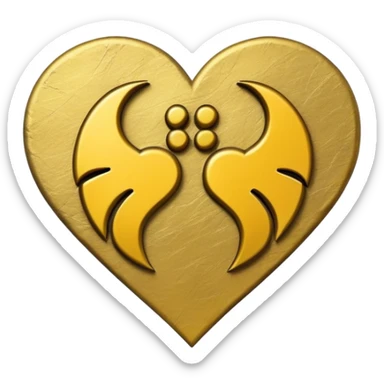 Wu-Tang Clan symbol combined with a heart sticker
