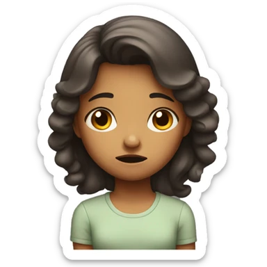 dissatisfied kid girl sticker