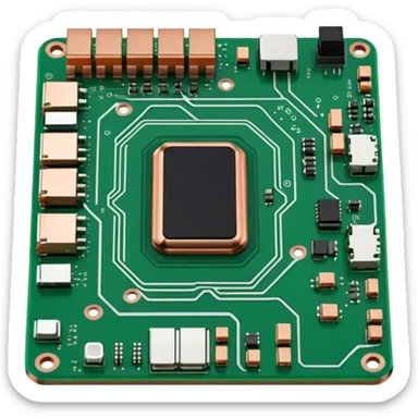 motherboard 3D oblique view sticker