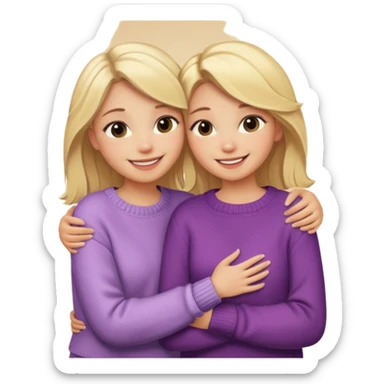 i want an emoji with 2 blonde girls like the movie "the holiday" sticker