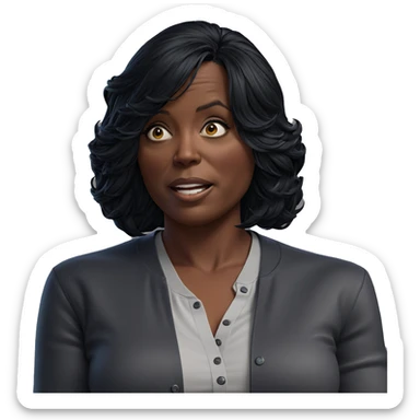 dark-skinned girl in casual wear sticker
