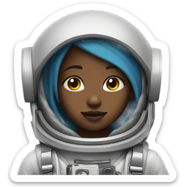 an ethiopian girl dmringthe outer space sticker