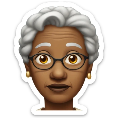 Sideye from an old black woman sticker