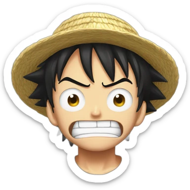 Luffy angery mode sticker