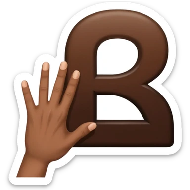 Un homme habillé en noir qui fait le signe 4 avec ça main  sticker