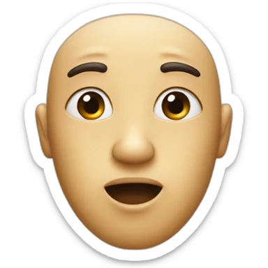 Timide expression du visage sticker