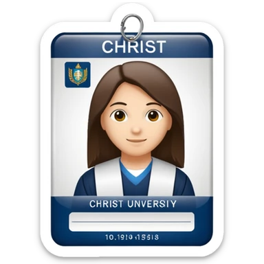 generate an ios genmoji of a college id card that says "CHRIST UNIVERSITY ID" sticker