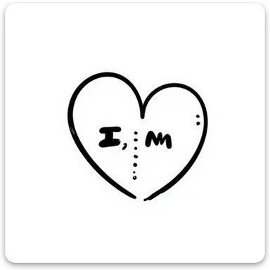 heart with the Greek names ΑΝΤΩΝΗΣ and ΣΑΒΒΙΝΑ, handwritten or doodle style, warm and personal feeling sticker