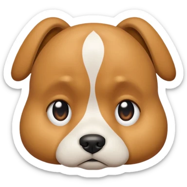 Dog nodding in disappointment sticker
