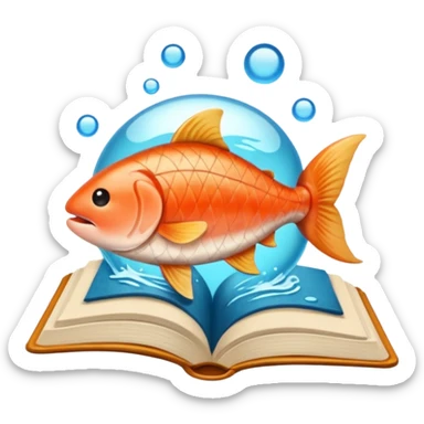 Livro cor salmão sticker