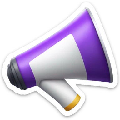 purple megaphone sticker