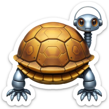 A robot turtle sticker