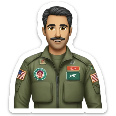 Hansom fighter jet pilot Iran sticker