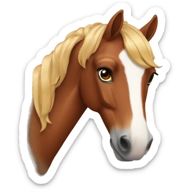 a chestnut horse sticker