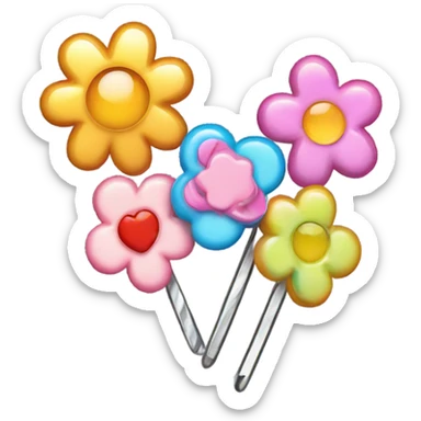 hair pin cute sticker