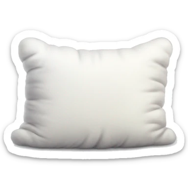 Plain white pillow fluffy sticker