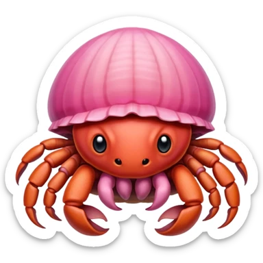 Girly hermit crab sticker
