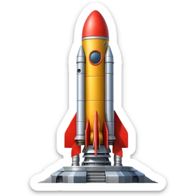 rocket on a cosmodrome sticker