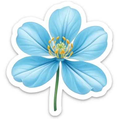 Flor del pensamiento celeste sticker