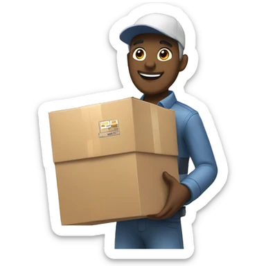 ￼ delivering packages  sticker