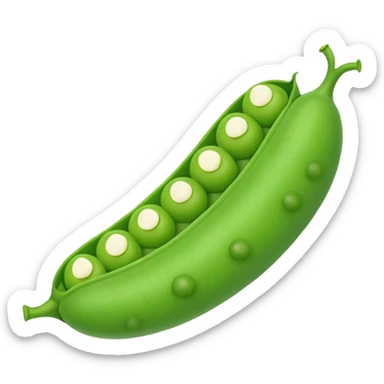 Cute scream peas in pod sticker