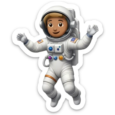 Astronaut on the Moon dancing sticker