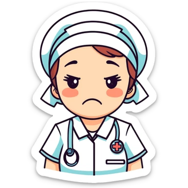 nurse crying  sticker