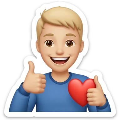 Add these three emojis = 😂+ ❤️ + 👍 sticker