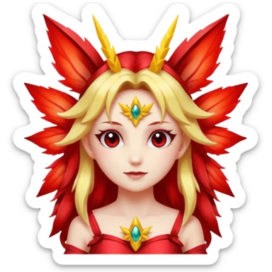 Red Translucent Scary Fairy-Jolteon-goddess sticker