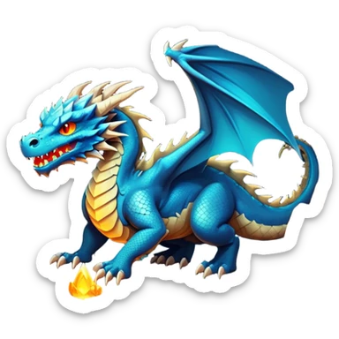 generate realistic detailed gragon in cave inside view sticker