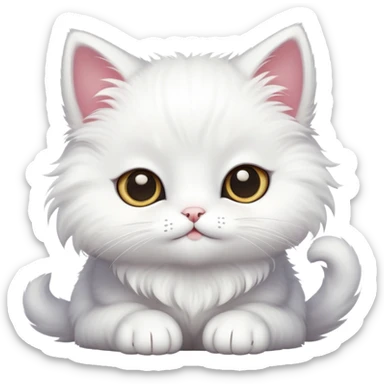 white cat sending hugs sticker