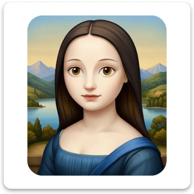 monalisa painting sticker