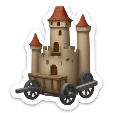 un castillo con ruedas sticker