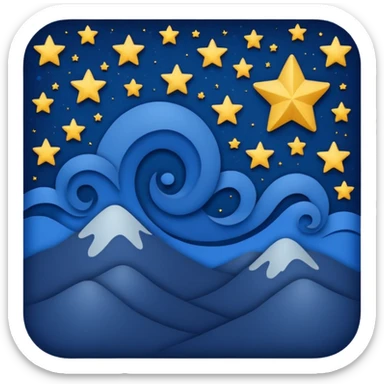 Starry night sticker