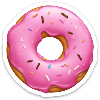 pink donut sticker
