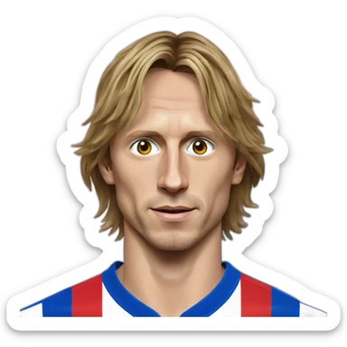 Luka Modric in croatian jersey sticker