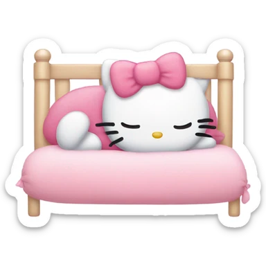 hello kitty sleeping sticker