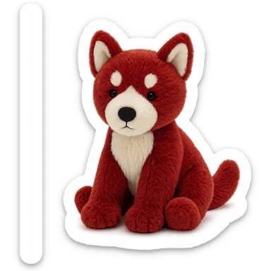 jellycat stuffed plush red siberian husky puppy sticker