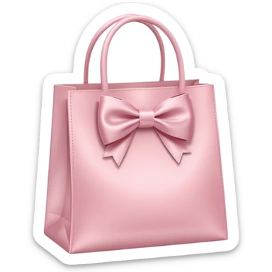 light pink shopping bag with bow emoji | AI Emoji Generator sticker