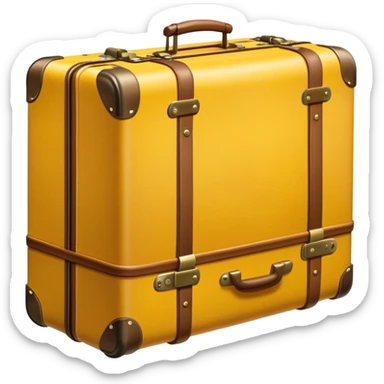 yellow luggage  sticker