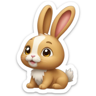 Doudou lapin sticker