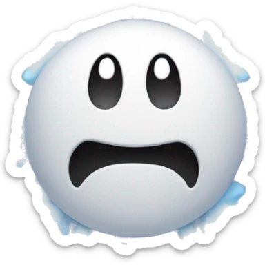 snowflakes and boo sticker